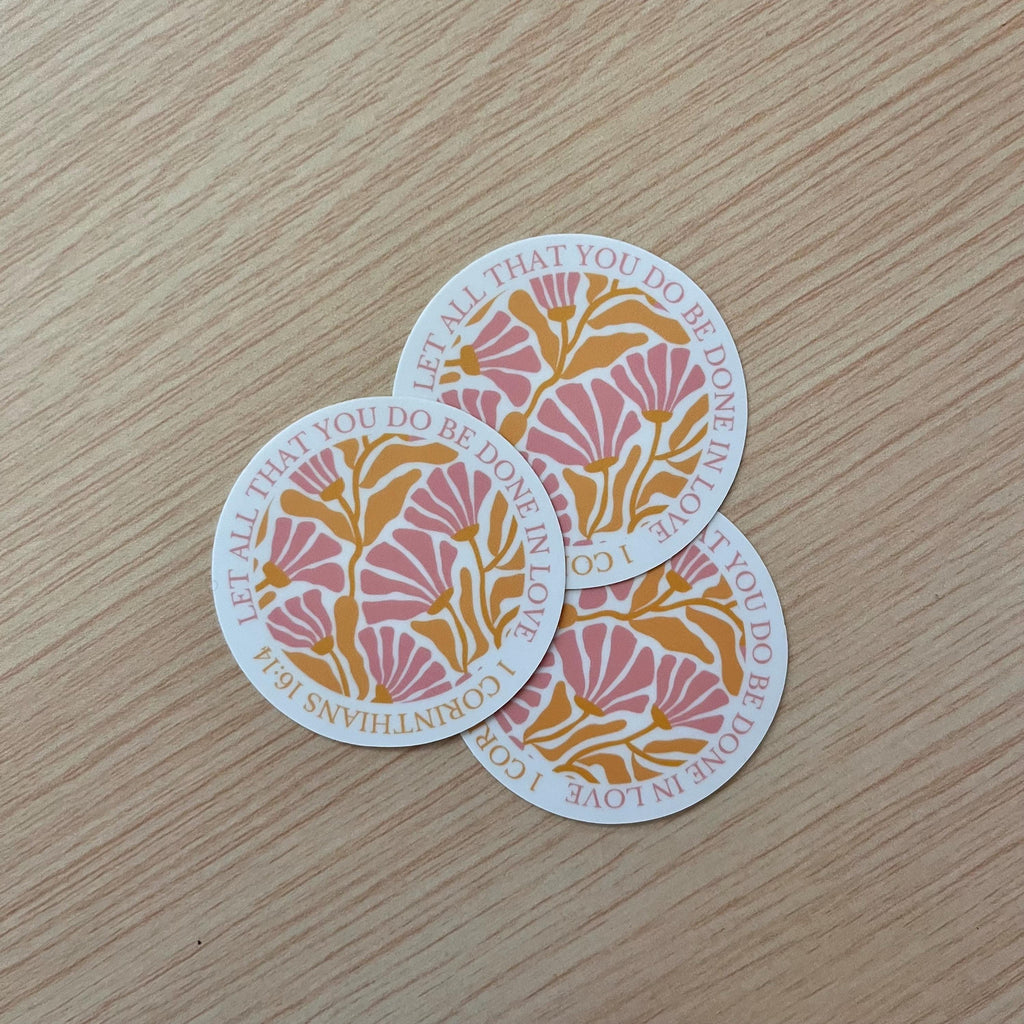 Floral Christian Sticker