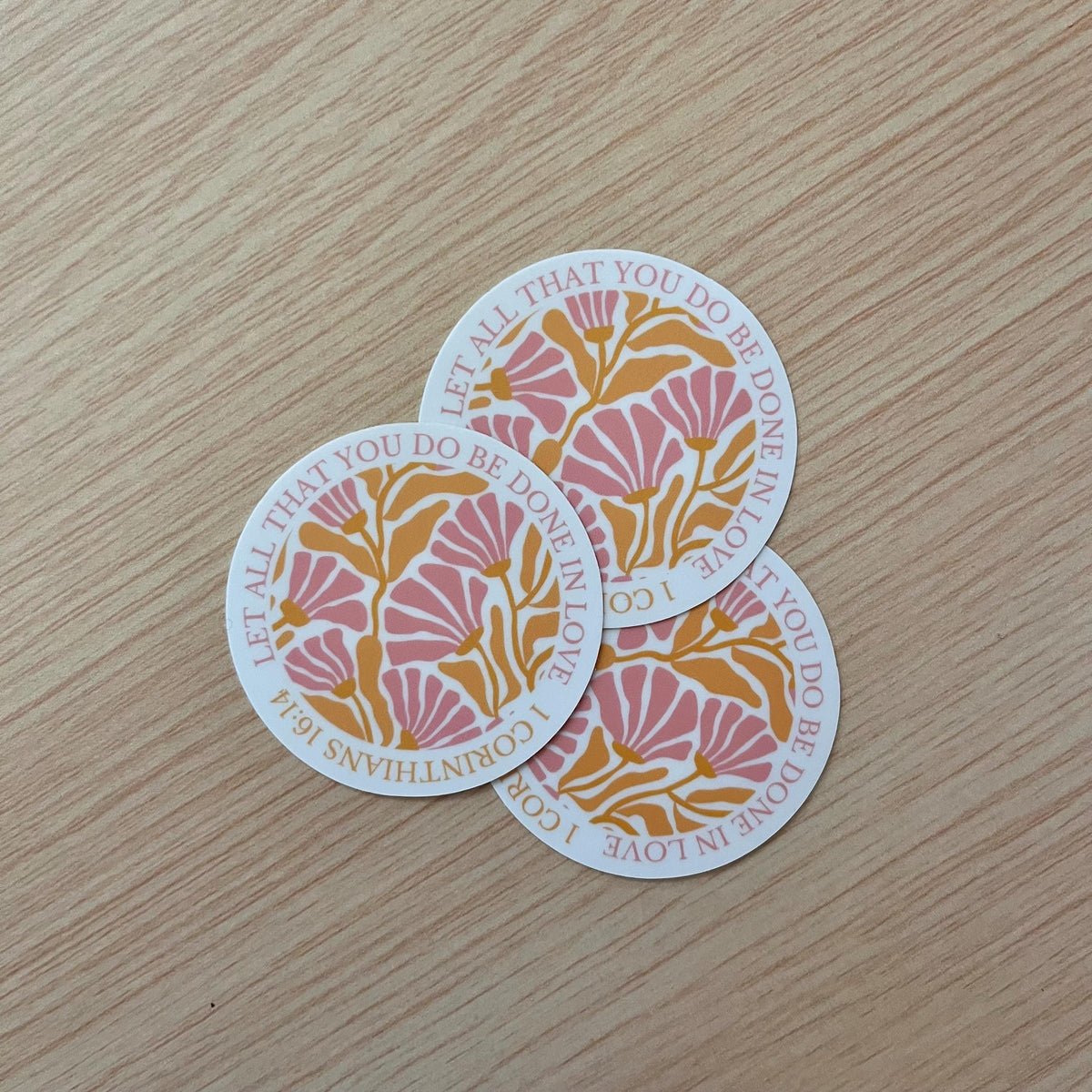 Floral Christian Sticker