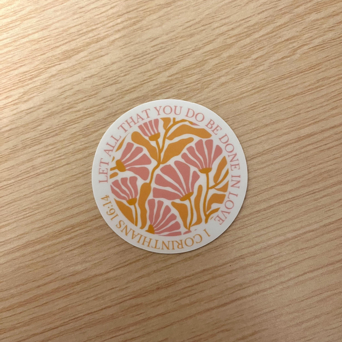 Floral Christian Sticker